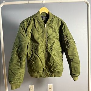 Olive Green Bomber Jacket